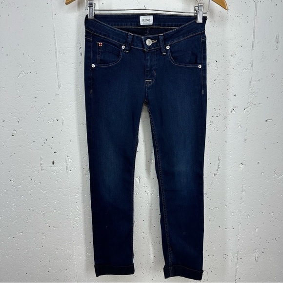 Hudson Women's Size 25 Bacara Straight Cuffed Crop Stretch Jeans - Picture 2 of 11